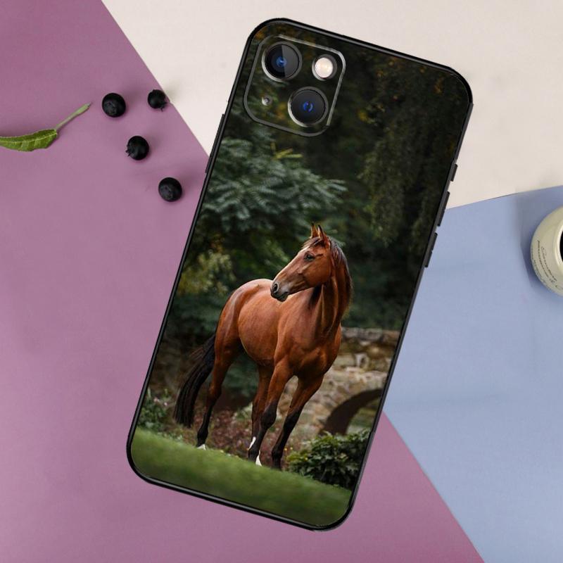 Horse Animal Case For iPhone 16 15 14 13 12 11 Pro Max Mini X XR XS Max 7 8 Plus 2 Bumper Cases Cover