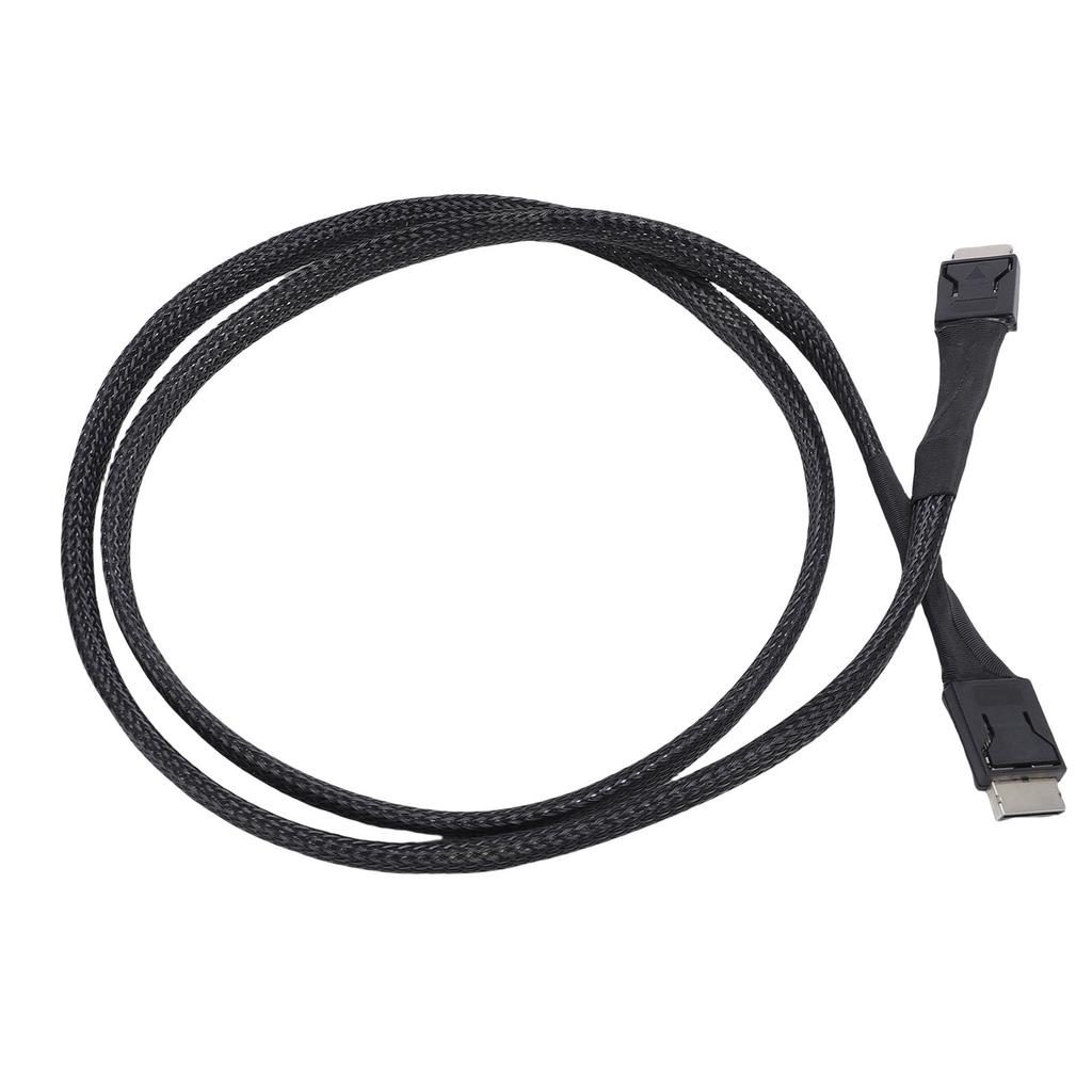 SFF 8611 4i to SFF 8611 4i Cable PCIe4.0 64Gpbs SSD Data Active with Nylon Cable Jacket 39.3in for Server Connection