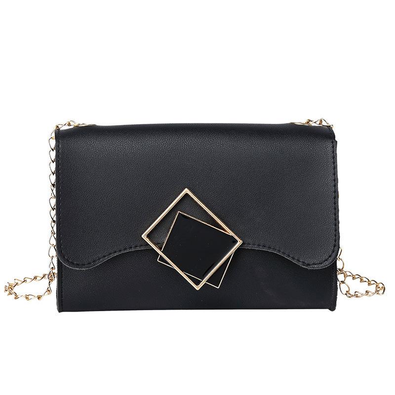 Autumn and Winter New Women's Messenger Bag Square Buckle Shoulder Chain Small Square Bag Small Bag