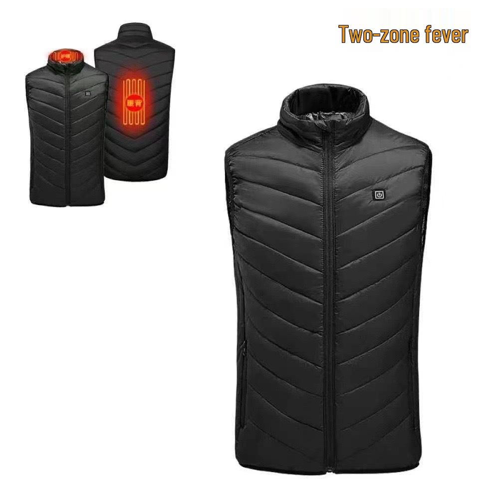 Unisex kamizelka z krótkim rękawem USB z kontrolą temperatury na zimę