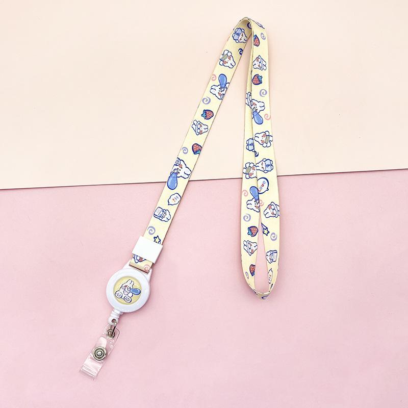 Cartoon Teleskopische Leichtziehbare Schnalle Lanyard Studenten Anti-Verlust Kartenhalter Halsband Langes Seil Arbeits Namensschild Namensschild Lanyard