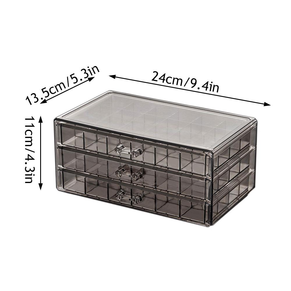 Jewelry Storage Box Multi-layer Desktop Organizer Transparent Large-Capacity Ring Earrings Necklace Jewelry Storage Box With Lid