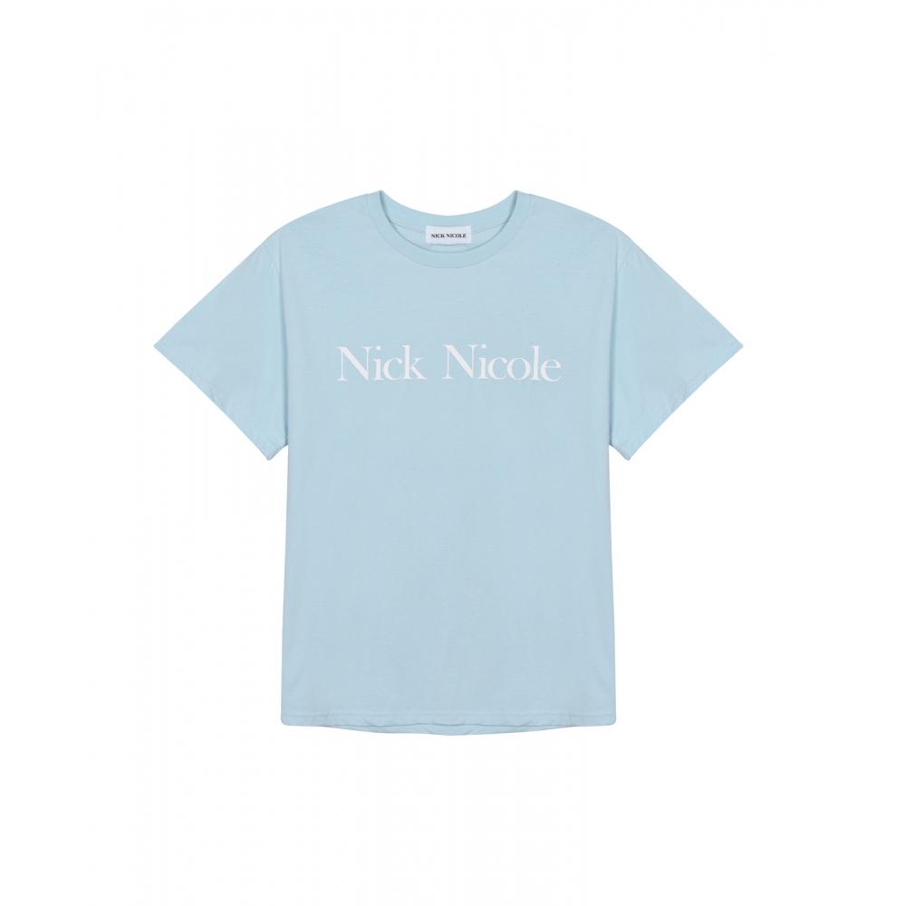

NICKNICOLE NICOLE BASIC LOGO TEESKY BLUE