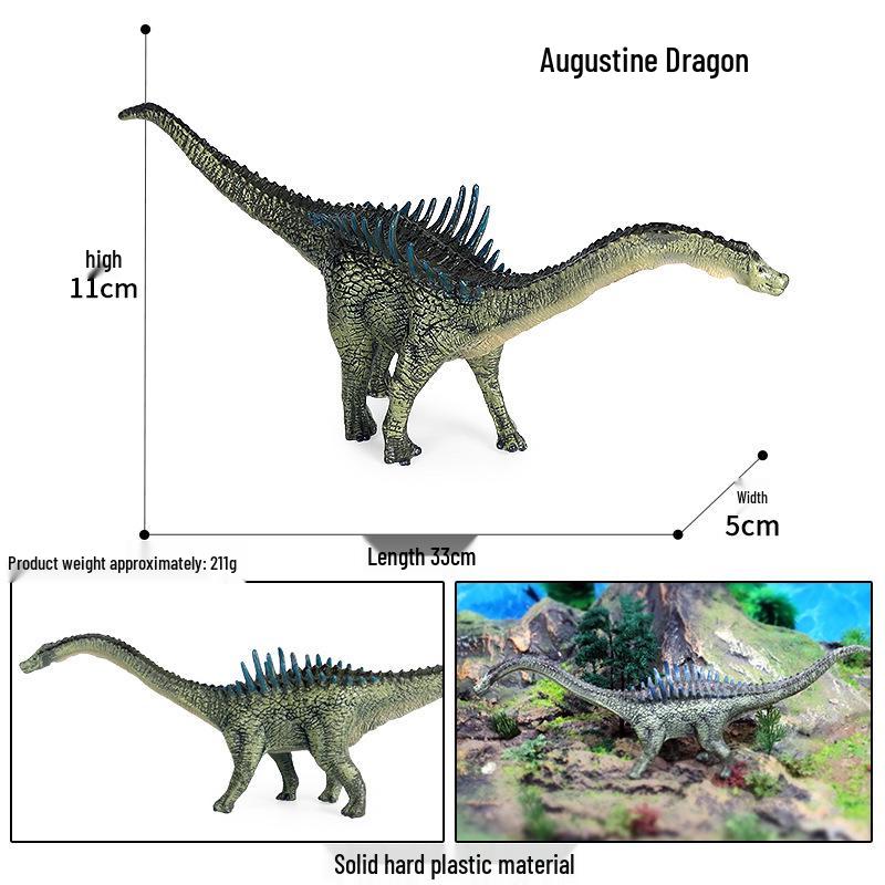Solid Cretaceous Dinosaur Toy: Large Amargasaurus Dragon Model for Kids
