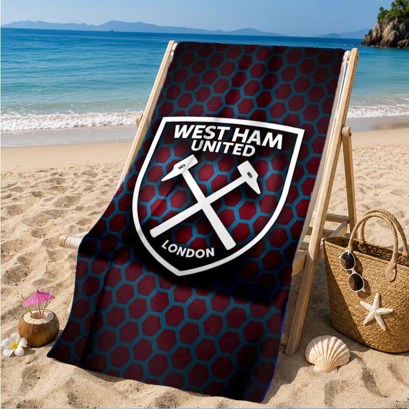 West Football Printed Microfiber Beach Towel, Soft And Absorbent, Quick-Dry, Ideal for Summer Travel, Beach Essential, Swimming Pool