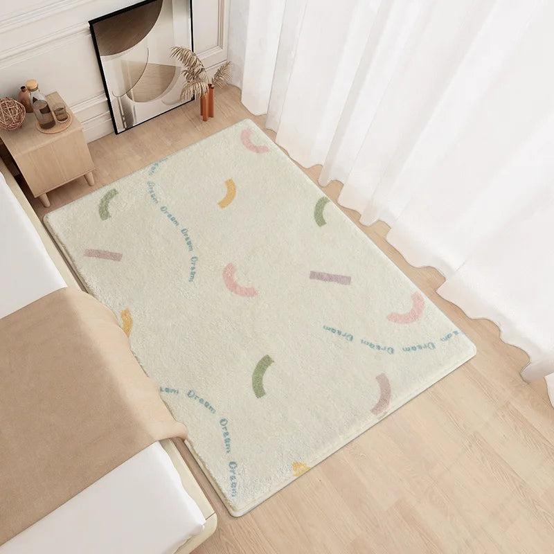 Bedroom Carpet Bedside Soft Carpets Cream Color Living Room Decoration Floor Mat Home Study Room Cloakroom Fluffy Soft Rug