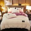 Solid Color Velvet Duvet Cover Winter Warmth Thick Bedding Set Double Quilt Cover Twin Queen King Comforter Cover