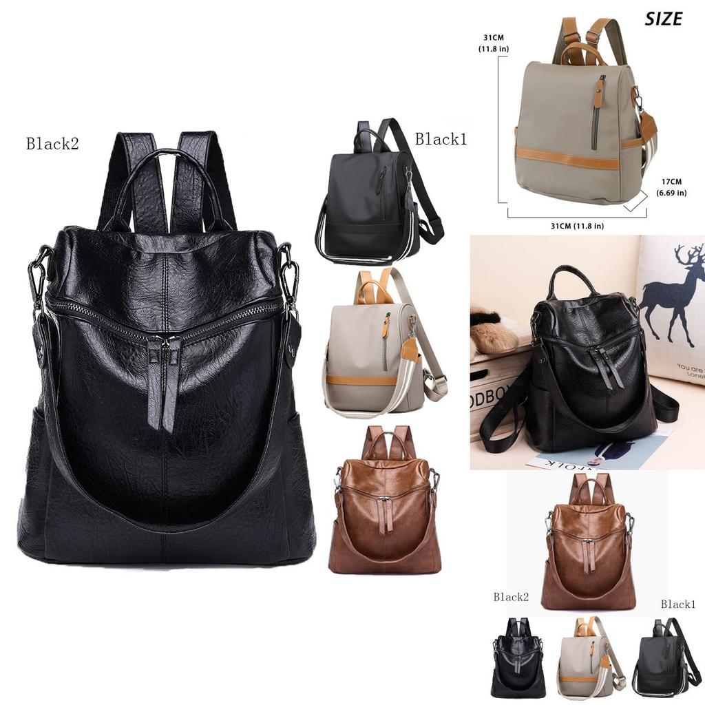 Zaino alla moda da donna impermeabile antifurto in tessuto Oxford per viaggi e uso quotidiano
