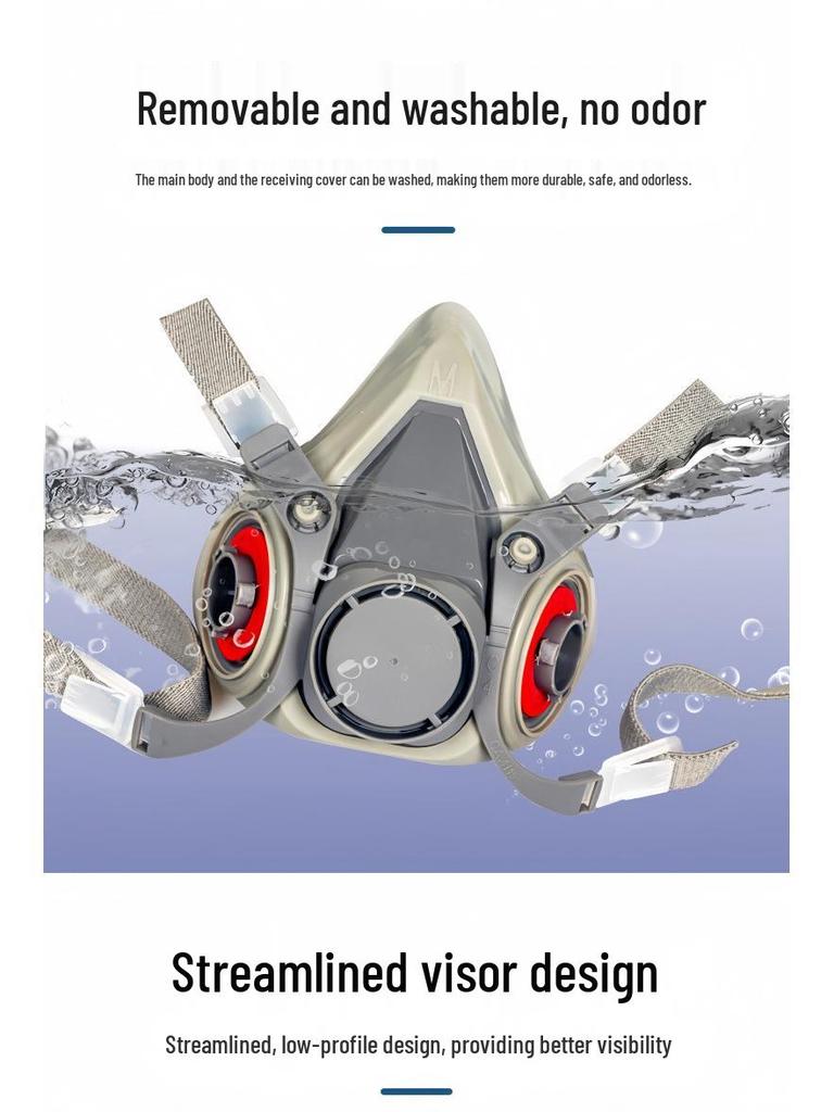 6200 Protective Respirator for Pesticide, Spray Paint, Chemical, Firefighting, and Formaldehyde