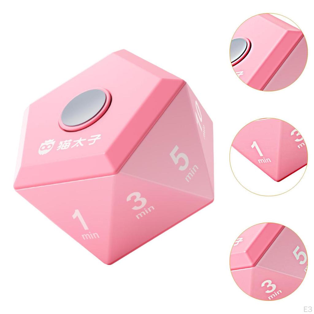 Barn Kube Timer Egendefinert Tidsenhet for Kjøkkenbruk Og Studiehåndtering 6,5x6,5x4,2cm