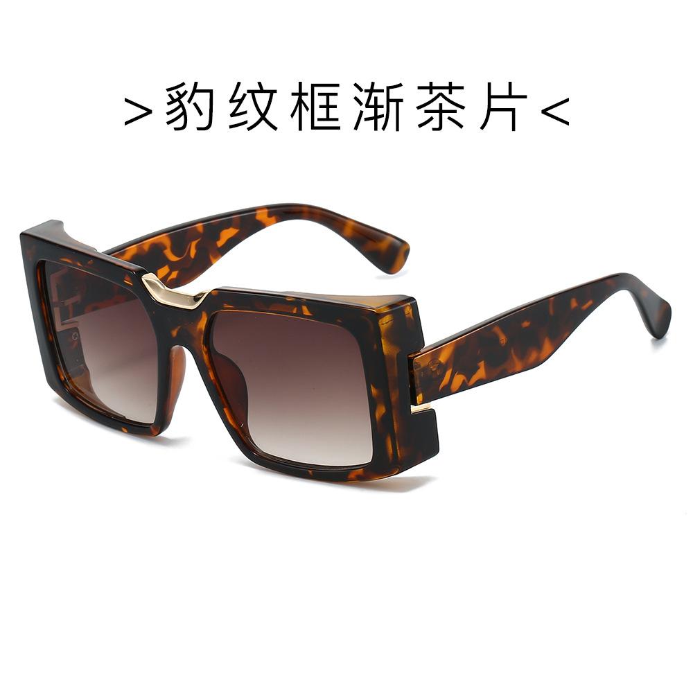 2025 Hip Hop Colorful Patchwork Sun Glasses Men Brand Luxury Square Sunglasses Women Bold Frames Ins Fashion