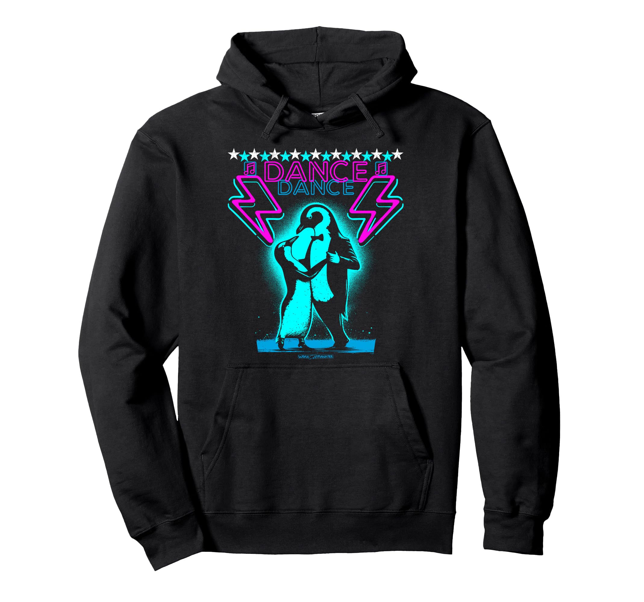 

Dancing Penguin Fun dance vibe hoodie with lightning bolt - чёрный