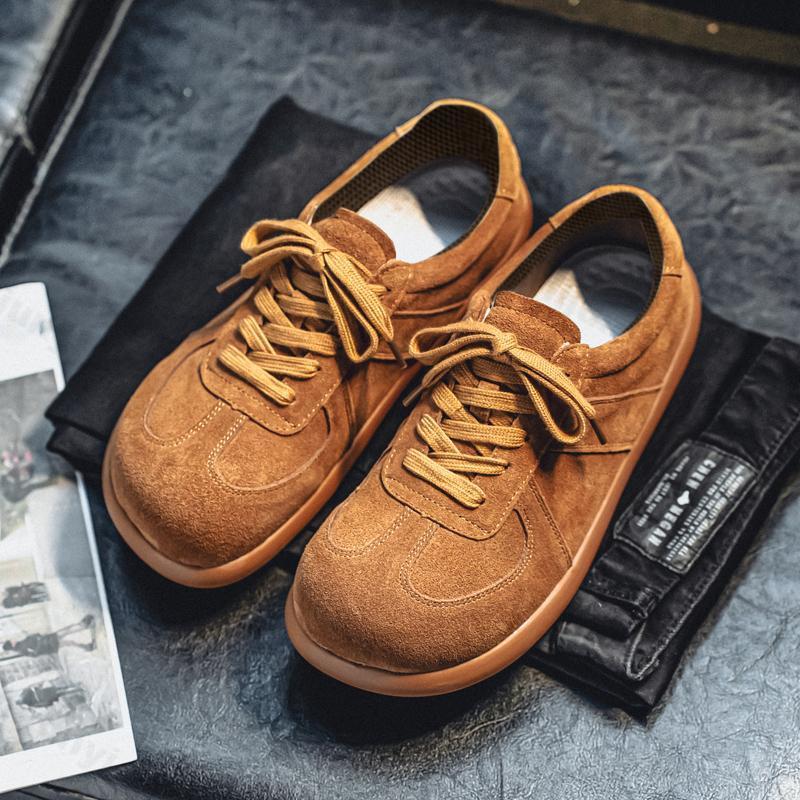 Fashion Spring 2025 New Comfortable Flat Shoes Men's Versatile Casual Sports Shoes Lace Up Round Toed Fashion Trend Non slip Sneakers