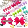 30Pcs Metal Clips Hair Bows Fully Lined Hair Accessories Lovely Children Hair Accessories  For Kids