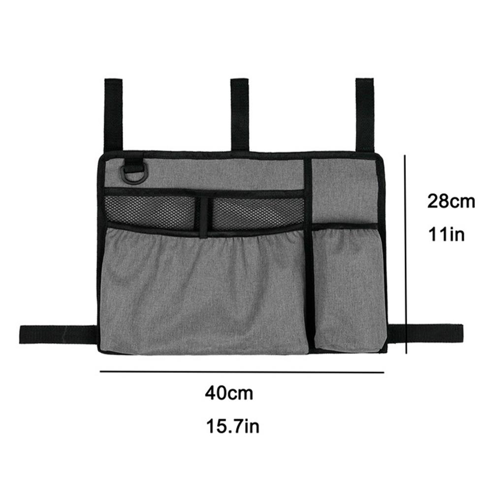 Walker Bag with Cup Holder Large Capacity Wheelchairs Storage Bag Folding Carry Storage Pouch Organizer for Seniors Elderly