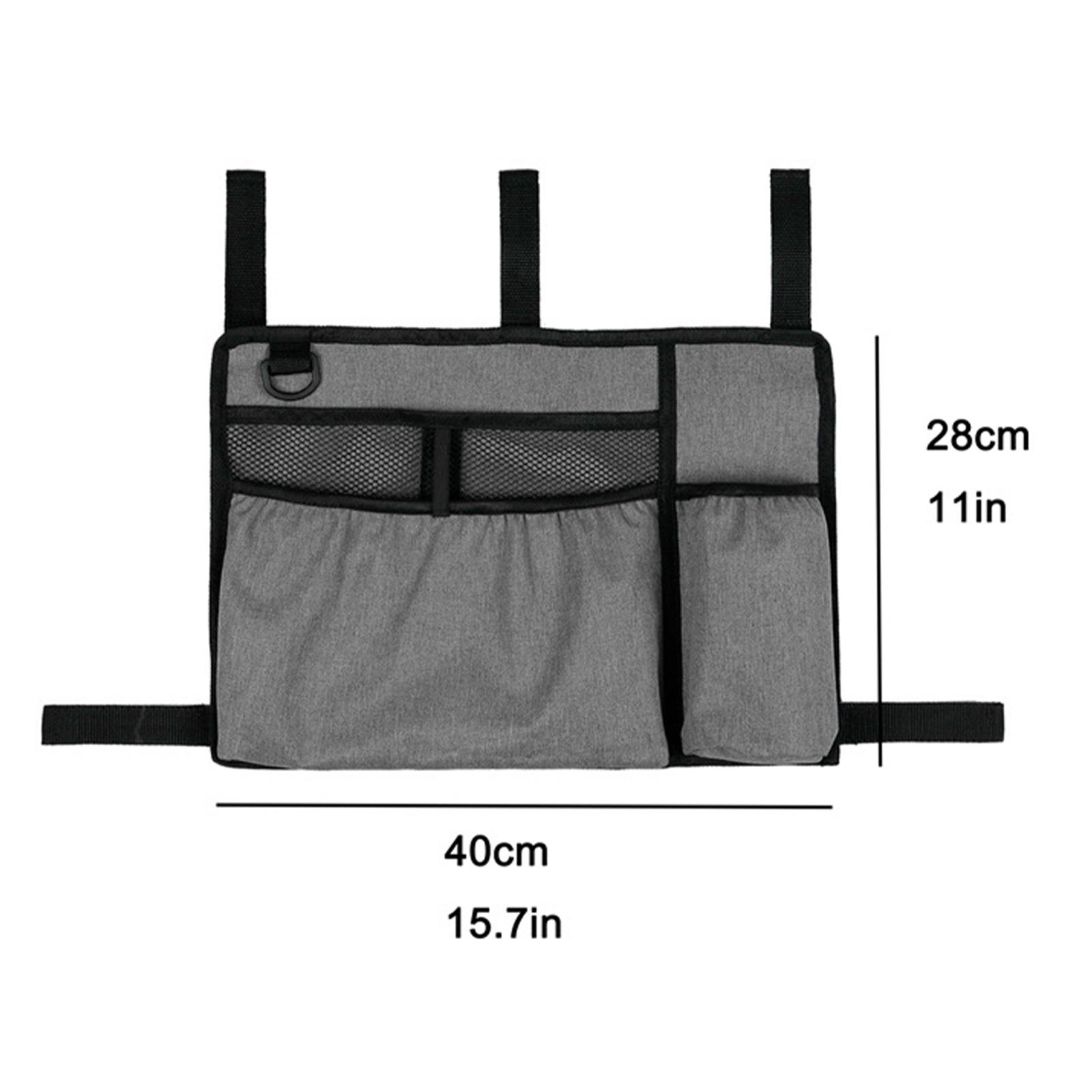 

1Pc Walker Storage Bag with Cup Holder, Large Capacity Folding Organizer Pouch for Wheelchairs & Seniors