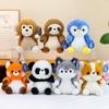 Meng Dun Dun Plush Animal Doll Series: Panda, Monkey, Penguin Pendant Cotton Toys.