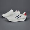 Men's 2025 White Genuine Leather Sneakers - Non-slip, Wear-resistant, Breathable, Deodorant, Fashionable German Trainer Shoes for Autumn.
