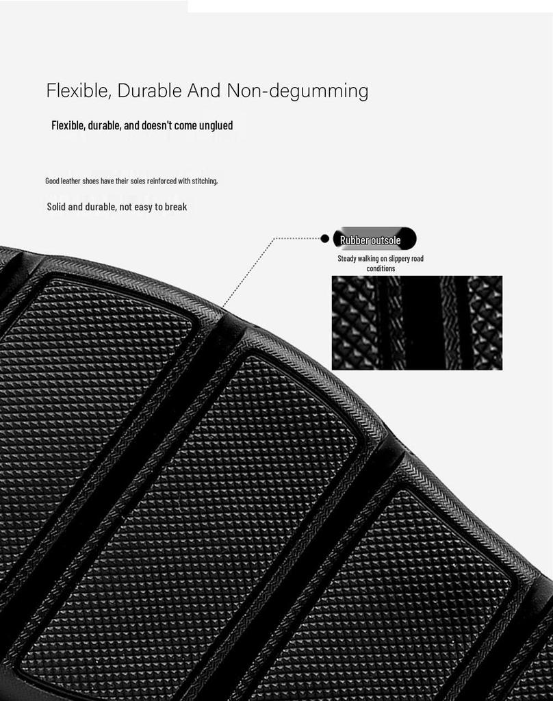 Desai 2025 Men's Height-Increasing Leather Shoes: Versatile, Wear-Resistant, Thick-Soled for Autumn/Winter.