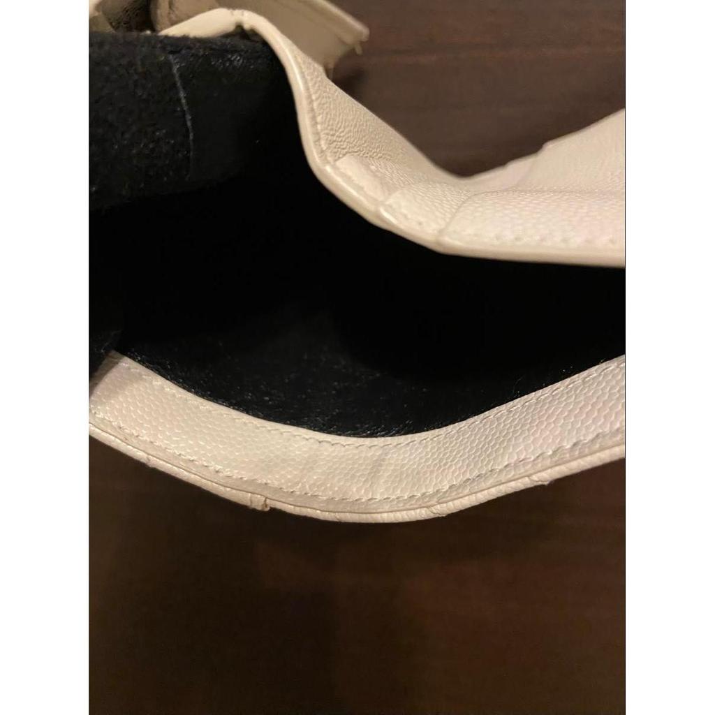 Used SAINT LAURENT bifold wallet beige