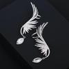 Simple Alloy Long Wing Stud Temperament Feather Earrings Silver Wings Shape Elf Ear Cuff Earrings Jewelry Accessories Gifts