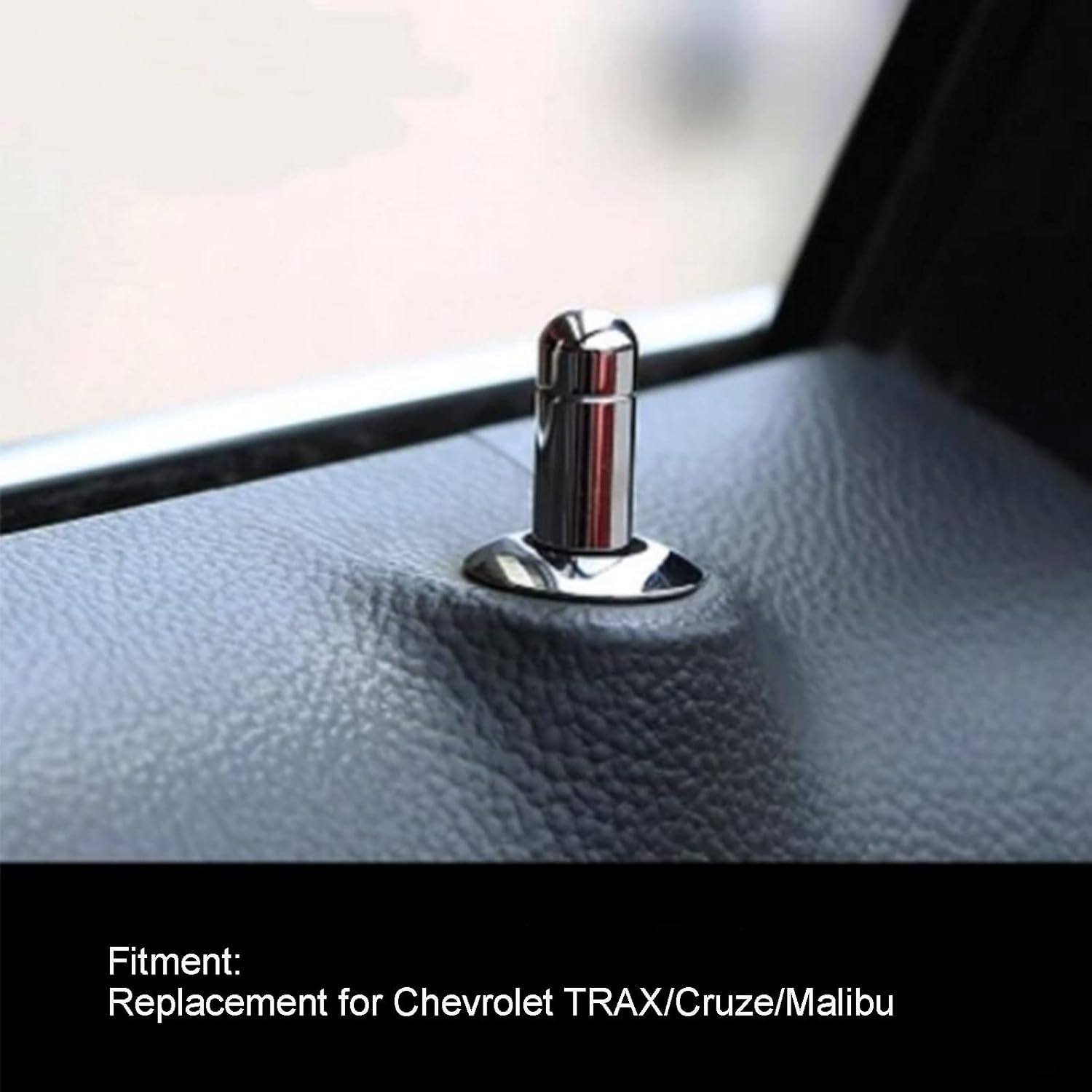 ARAMOX Car Door Lock Knob, 8pcs ABS + Chrome-Plated Car Door Lock Pin with Cover Replacement for/Cruze/