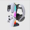 RGB Light Headphone Stand Multi-functional Data Transmission Console Controller Stand Anti-slip for Playstation5/PS5