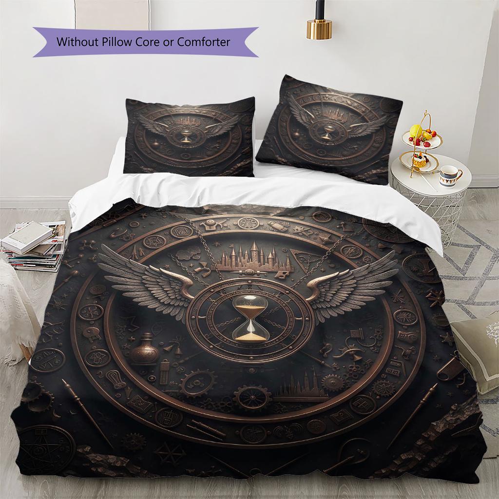 Magictools Pattern Bedding Quilt Set Quilt Cover Pillowcase Home Decoration Birthday Gift (1 * duvet cover + 2 * pillowcase, without core)