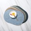 INS Fabric Pattern PU Faux Leather Placemats Waterproof Oilproof Heat Insulation Pad Dining Table Kitchen Counter Mats Pads