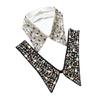 Women Pointed Faux Collar With Crystal Studded Multiuse Wardrobe Outfit Upgrade Decorative Collar For Casual Formal