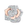 WOSTU Mother's Day Jewelry DIY Charms Rose Flower Fit Original Bracelet Neckalce Wholesale
