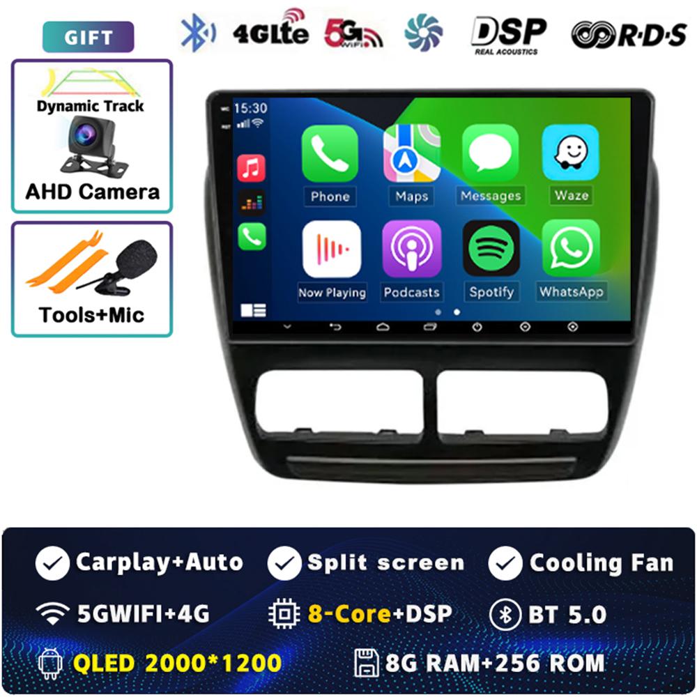 Android 14 CarPlay Car Radio For FIAT Doblo 2010 2011 2012 - 2015 Multimedia Navigation GPS Stereo Video Head Unit 360 Camera BT