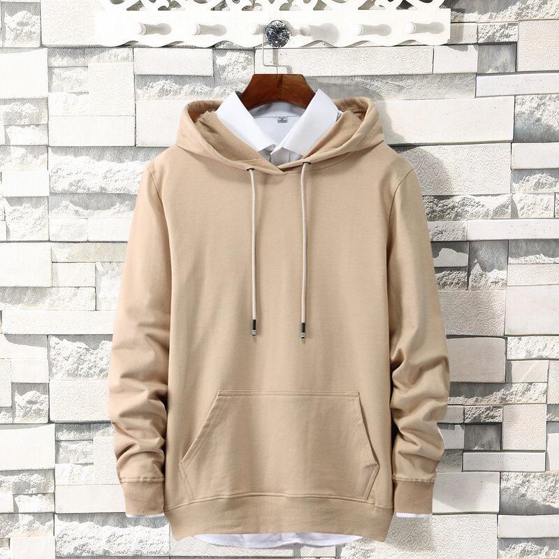 DICIFY Men's Fashion Casual Solid Color Print Autumn Winter Hoodie