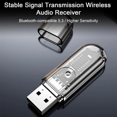 USB Bluetooth-kompatibler 5.3 Empfänger 10M Reichweite Geringe Latenz Autoradio Computerlautsprecher TV-Kopfhörer Audioadapter