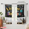 2pcs 2D Flat Printing Curtains Welcome School Banner Fabric Without Electricity All Season Party & Holiday Decor Use for