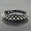 Pet Dog Rivet Collar Spiked Studded Strap Faux Leather Buckle Neck Collar 2.5cm Width