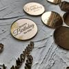 10 ks Toppery na dort Všechno nejlepší k narozeninám Zlaté Zlaté Akrylové Kulaté Toppery na Cupcaky Pro Děti Narozeniny Miminko Party Nástroje na Dekoraci Dortu