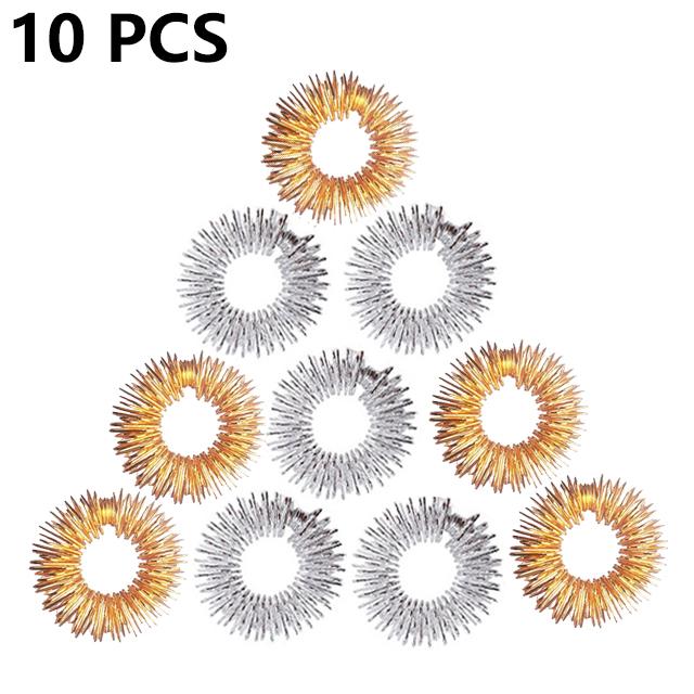 Non-Toxic 10 Pcs Spiky Sensory Rings Great Spikey Fidget Toys Finger Acupressure Massage Rings Therapy Finger Circulation Ring Adhd