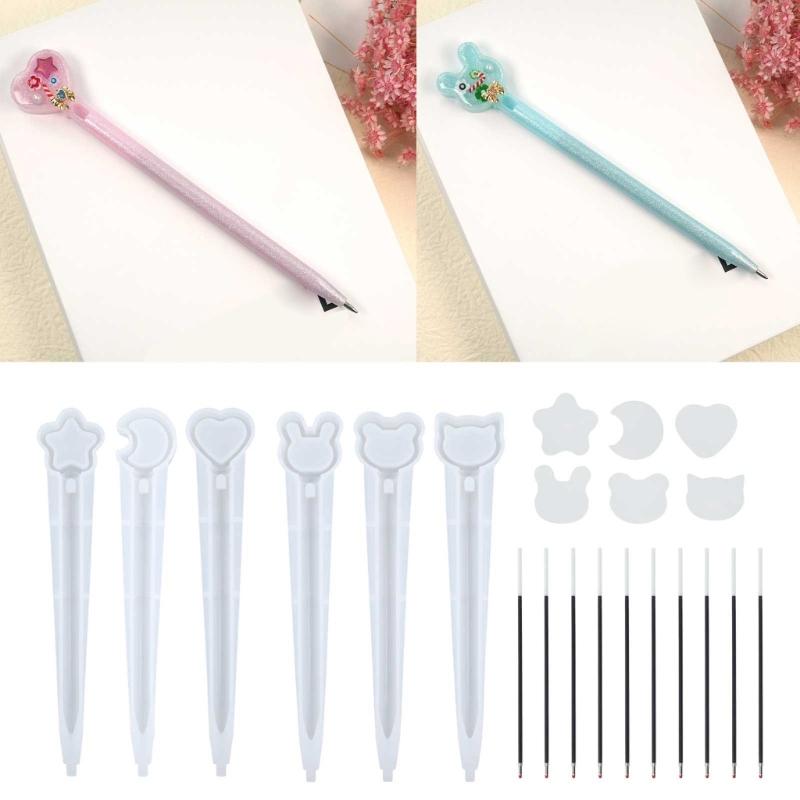 Kugelschreiber Silikonform DIY Treibsand Harz Shaker Formen Epoxidharz Form Bastelwerkzeuge Leicht zu reinigen