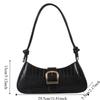 Vintage Half-moon Underarm Bag Stone Pattern Large Capacity PU Leather Shoulder Bag Handbag Fashion Rectangle Armpit Bag Unisex