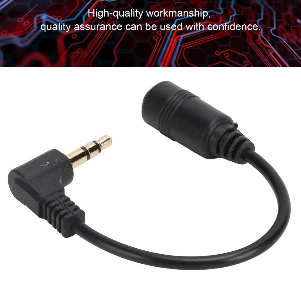 10cm 90 Degree Elbow Cable 3 Pole 3.5mm Male to Female Audio Cable for Audio Devices