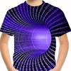 Cool Summer Style Boys' Vision Llusion Graphic T-Shirt Breathable Stretchy Comfortable Sports Style