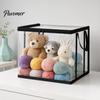 Student Textbooks Organizer Clothes Storage Bag, with Lid And Handles, Large Capacity Dustproof Study Room Organizer, Transparent PVC Container