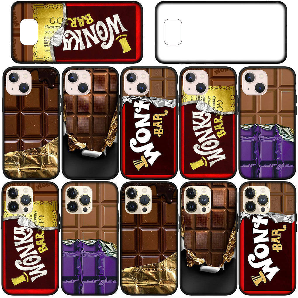 For iPhone 16 15 Xiaomi Redmi Note 14 13 12 11 Pro Max X 8 16e Samsung Galaxy S25 S24 S23 Moto OPPO Huawei Alpen Wonka Wonka Bar Chocolate Phone Case