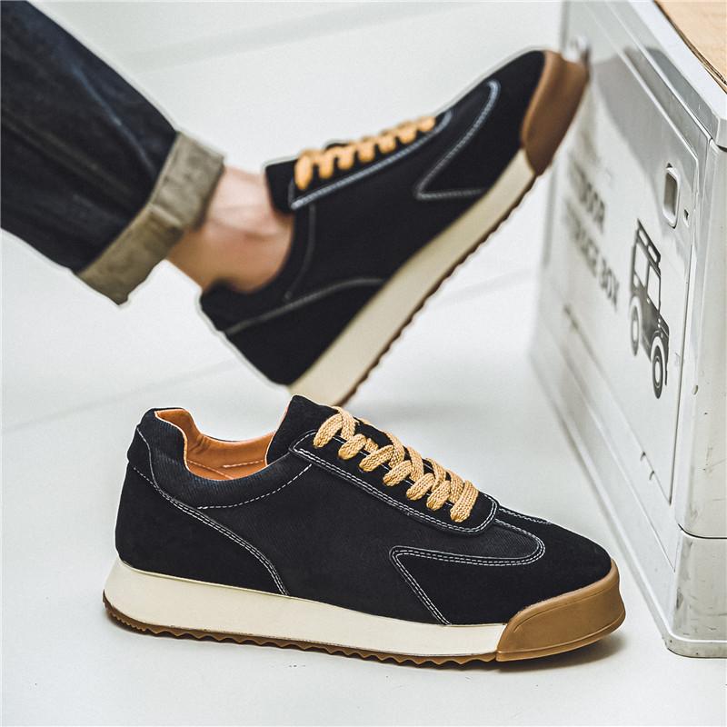 

Мужская обувь 2024 года, новая толстая подошва, нескользящая повседневная тканевая обувь, модная, универсальная, удобная, спортивная, модная обувь для сноуборда 39 чёрный