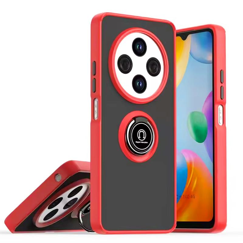 Translucent Shockproof Hard Case with Metal Stand for Poco X7 Pro X6 Pro C75
