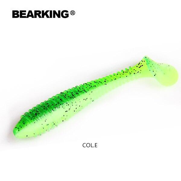 

Хорошая рыболовная приманка Bearking, мягкая приманка, профессиональная приманка 4 дюйма, 6 шт., 10 см/10 г, качественные искусственные воблеры для карпа E