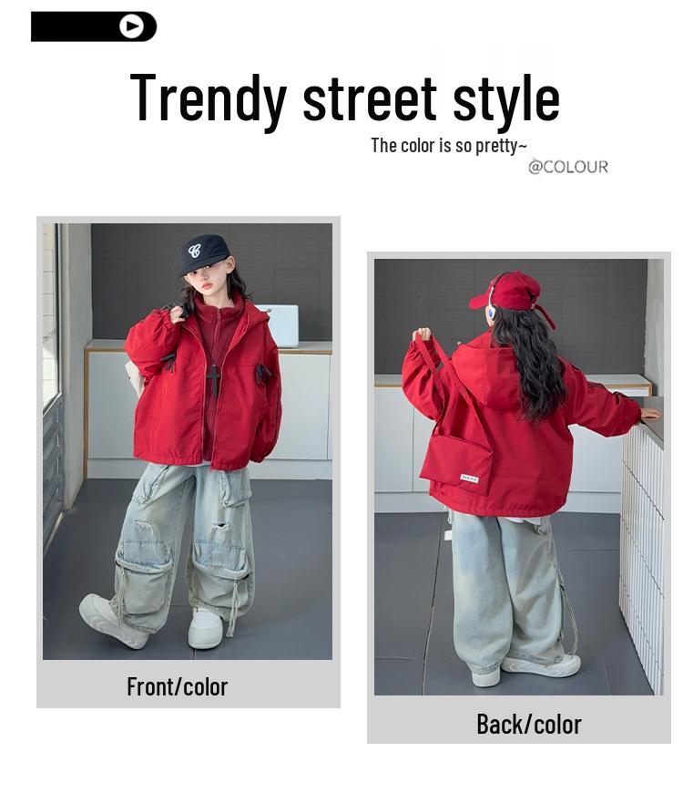 Kids' 3-in-1 Detachable Windbreaker 2025: Stylish Autumn/Winter Trench Coat for Girls