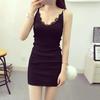 Women Cotton Knit Lace Summer Dress Long Tank Top Vest Casual Sexy Layering Outerwear