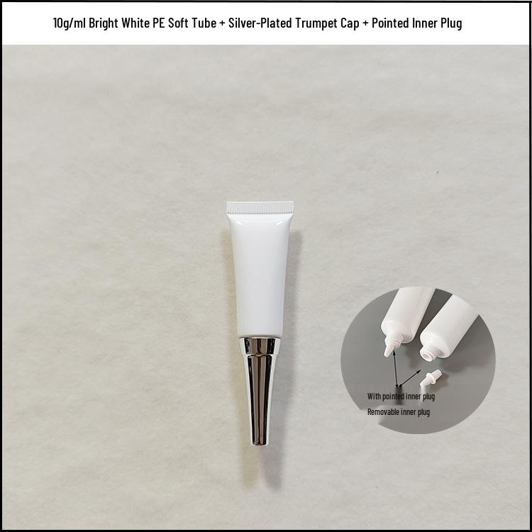 In Stock 10g Eye Cream Empty Tube - Milky White Refillable Skincare Cosmetics Packaging 